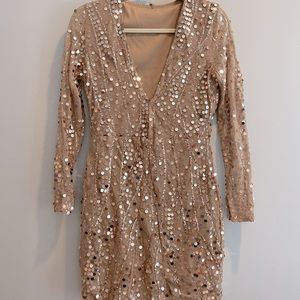 Gold sequins dress